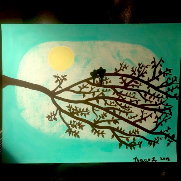 Hand painted art- acrylic paint on canvas - Picture 1 of 1